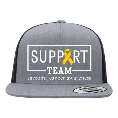 Sarcoma Cancer Warrior Awareness Support Team Flat Bill Trucker Hat