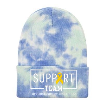 Sarcoma Cancer Warrior Awareness Support Team Tie Dye 12in Knit Beanie