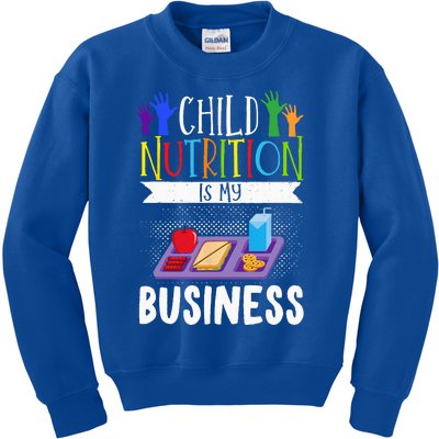 School Cafeteria Worker Lunch Lady Food Tray Child Nutrition Kids Sweatshirt