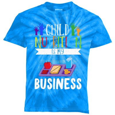 School Cafeteria Worker Lunch Lady Food Tray Child Nutrition Kids Tie-Dye T-Shirt