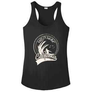 Surfing California Wild Wave Surf Gift Ladies PosiCharge Competitor Racerback Tank