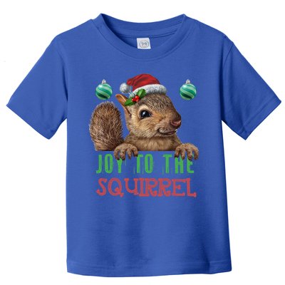 Squirrel Christmas Xmas Holiday Funny Gift Joy To The Squirrel Gift Toddler T-Shirt