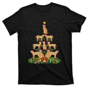 Serval Cat Xmas Tree Gift Santa Hat Serval Christmas T-Shirt