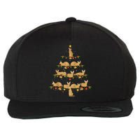 Savannah Cat Xmas Tree Gift Santa Hat Savannah Cat Christmas Wool Snapback Cap