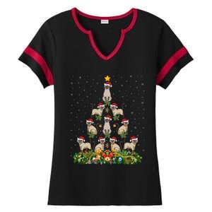 Siamese Cat Xmas Tree Gift Santa Hat Siamese Cat Christmas Great Gift Ladies Halftime Notch Neck Tee