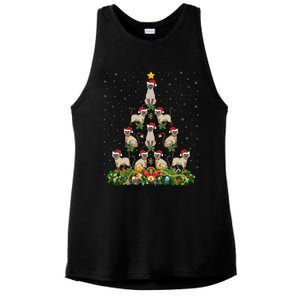 Siamese Cat Xmas Tree Gift Santa Hat Siamese Cat Christmas Great Gift Ladies PosiCharge Tri-Blend Wicking Tank