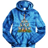 Siamese Cat Xmas Tree Gift Santa Hat Siamese Cat Christmas Great Gift Tie Dye Hoodie