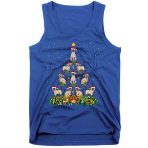 Siamese Cat Xmas Tree Gift Santa Hat Siamese Cat Christmas Great Gift Tank Top