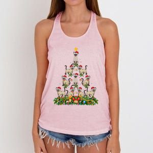 Siamese Cat Xmas Tree Gift Santa Hat Siamese Cat Christmas Great Gift Women's Knotted Racerback Tank