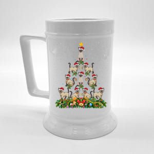 Siamese Cat Xmas Tree Gift Santa Hat Siamese Cat Christmas Great Gift Beer Stein