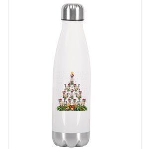 Siamese Cat Xmas Tree Gift Santa Hat Siamese Cat Christmas Great Gift Stainless Steel Insulated Water Bottle