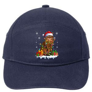 Somali Cat Xmas Light Christmas Kitten Lover Gift 7-Panel Snapback Hat