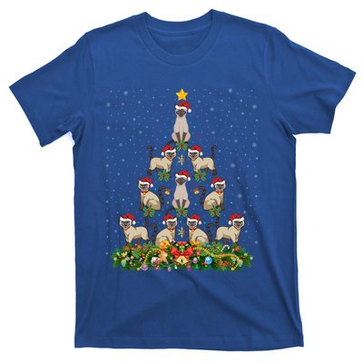 Siamese Cat Xmas Tree Gift Santa Hat Siamese Cat Christmas Gift T-Shirt