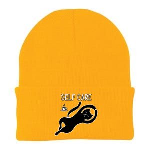 Self Care Yoga Cartoon Cat Knit Cap Winter Beanie