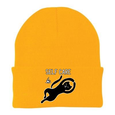 Self Care Yoga Cartoon Cat Knit Cap Winter Beanie