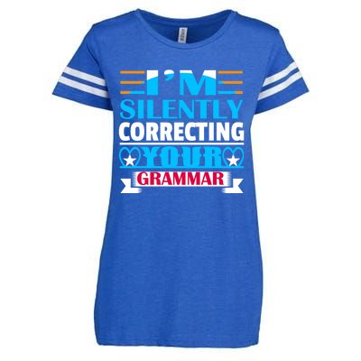 Silently Correcting Your Grammar Enza Ladies Jersey Football T-Shirt