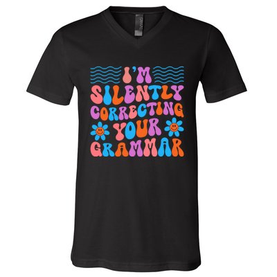 Silently Correcting Your Grammar Summer Vibes V-Neck T-Shirt