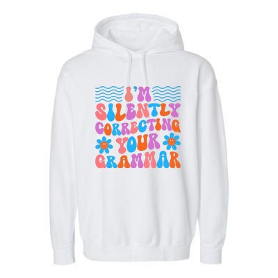 Silently Correcting Your Grammar Summer Vibes Garment-Dyed Fleece Hoodie