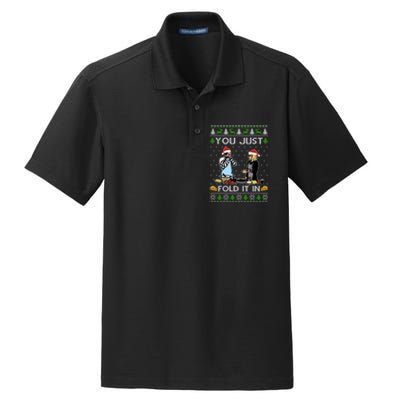 Schitt’s Creek You Just Fold It In Fold In The Cheese Ugly Christmas Sweater Dry Zone Grid Polo