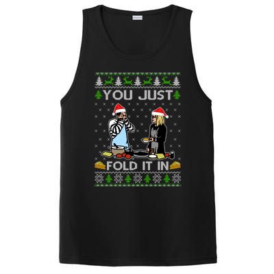 Schitt’s Creek You Just Fold It In Fold In The Cheese Ugly Christmas Sweater PosiCharge Competitor Tank