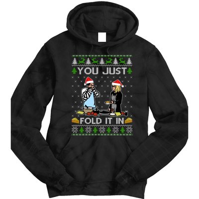 Schitt’s Creek You Just Fold It In Fold In The Cheese Ugly Christmas Sweater Tie Dye Hoodie