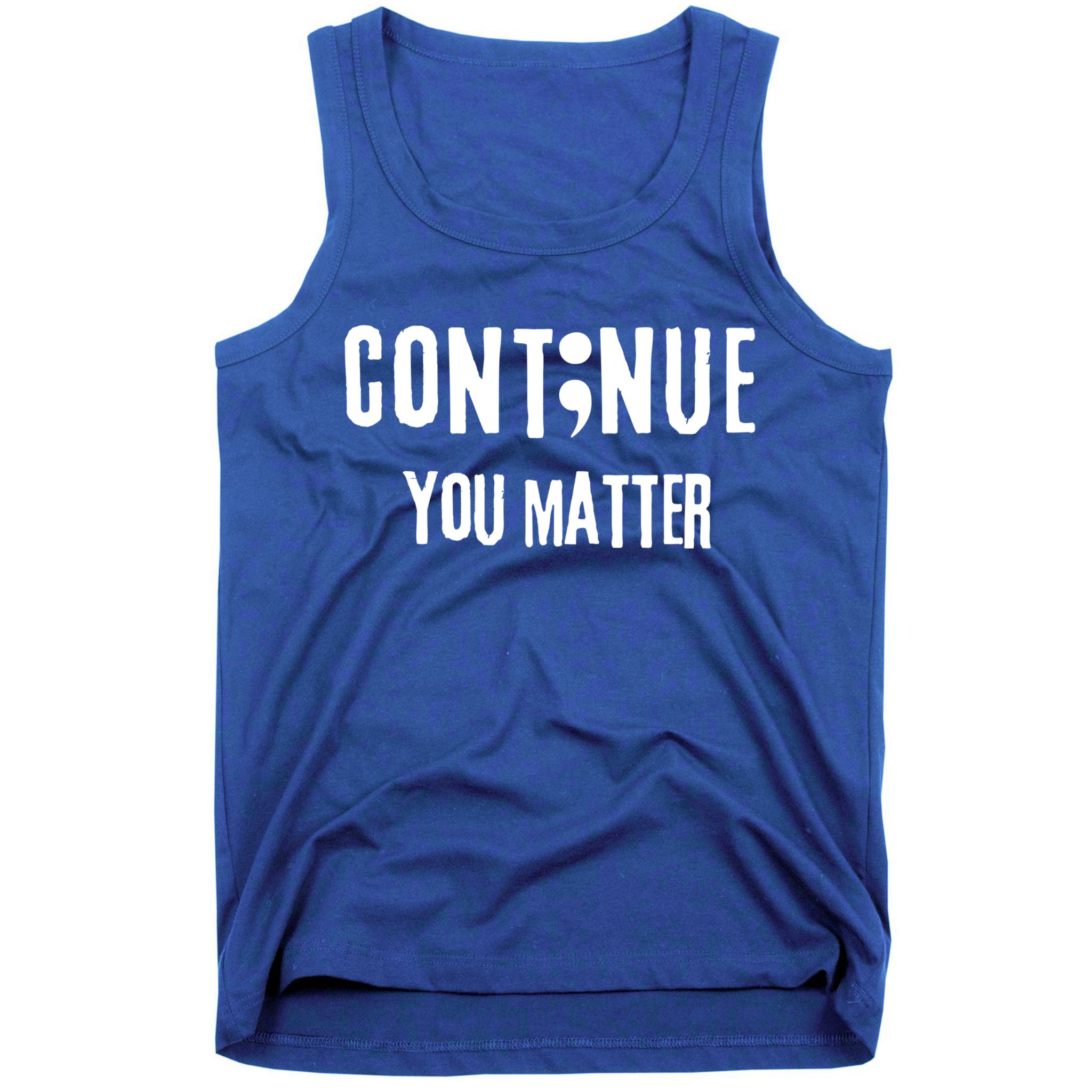 Semicolon Continue You Matter Suicide Prevention Gift Tank Top