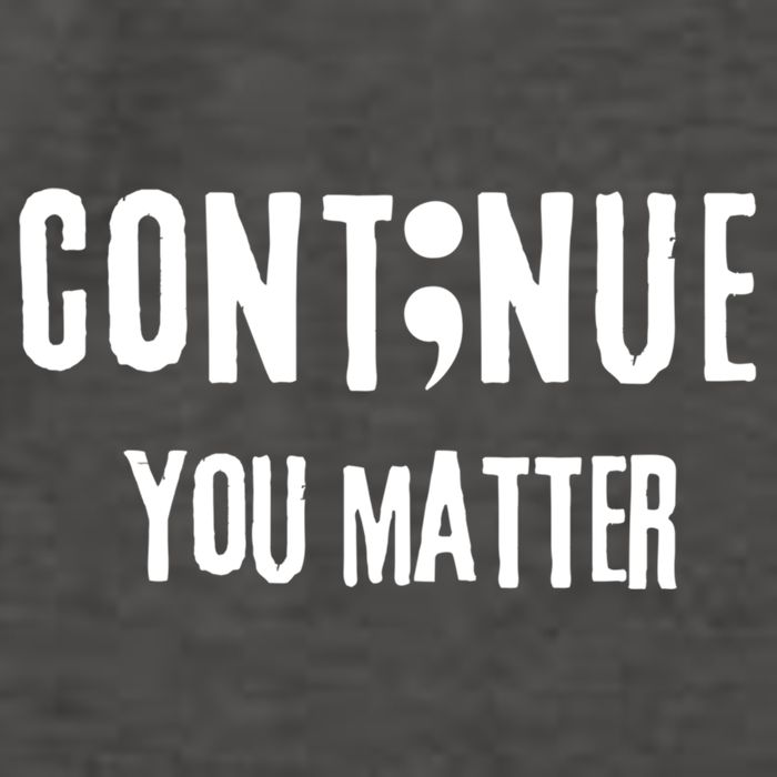 Semicolon Continue You Matter Suicide Prevention Gift Vector Backpack