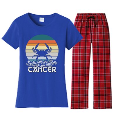 Sunset Cancer Zodiac Gift Women's Flannel Pajama Set