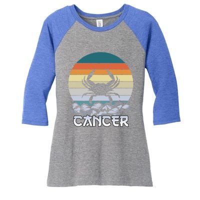 Sunset Cancer Zodiac Gift Women's Tri-Blend 3/4-Sleeve Raglan Shirt