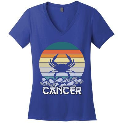 Sunset Cancer Zodiac Gift Women's V-Neck T-Shirt