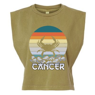 Sunset Cancer Zodiac Gift Garment-Dyed Women's Muscle Tee