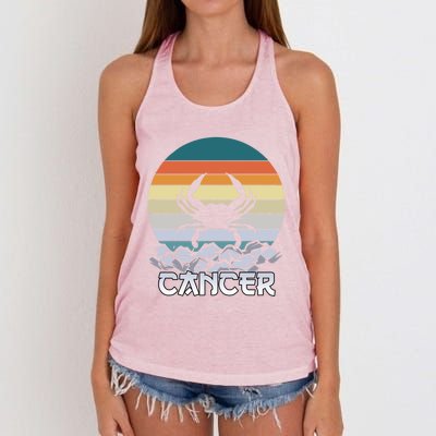 Sunset Cancer Zodiac Gift Women's Knotted Racerback Tank