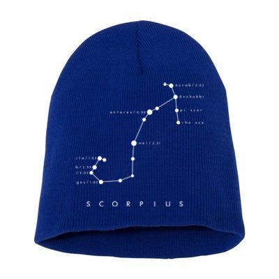 Scorpio Constellation Zodiac And Astronomy Design Gift Short Acrylic Beanie