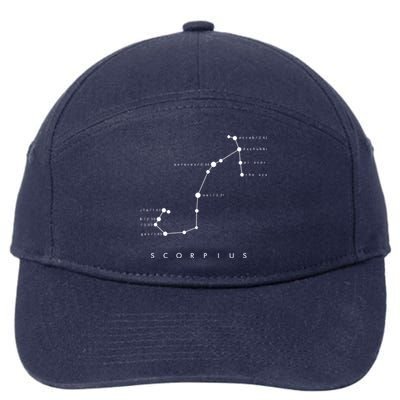 Scorpio Constellation Zodiac And Astronomy Design Gift 7-Panel Snapback Hat