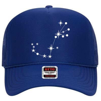 Scorpio Constellation Zodiac Gift High Crown Mesh Back Trucker Hat