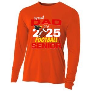 Senior Dad 2025 Proud Dad Of A 2025 Senior Football Gift Cooling Performance Long Sleeve Crew