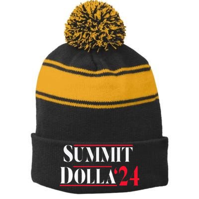 Summit Dolla ’24 John Summit Summit Dolla 24 Stripe Pom Pom Beanie
