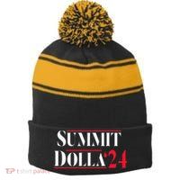 Summit Dolla ’24 John Summit Summit Dolla 24 Stripe Pom Pom Beanie