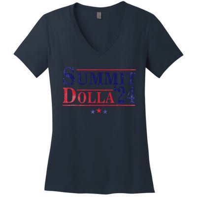 Summit Dolla ’24 John Summit Summit Dolla 24 Women's V-Neck T-Shirt