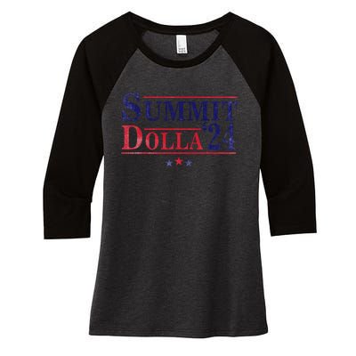 Summit Dolla ’24 John Summit Summit Dolla 24 Women's Tri-Blend 3/4-Sleeve Raglan Shirt