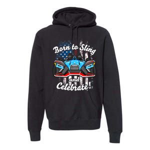 Slingshot Driver 4th Of July Slingshot American Flag Premium Hoodie