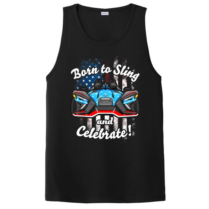 Slingshot Driver 4th Of July Slingshot American Flag PosiCharge Competitor Tank