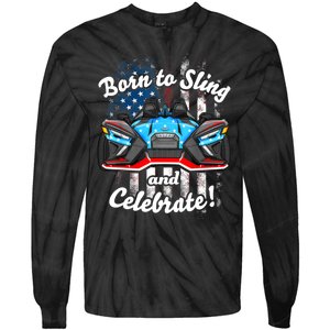 Slingshot Driver 4th Of July Slingshot American Flag Tie-Dye Long Sleeve Shirt