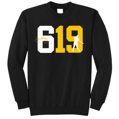 San Diego 619 Brown White Gold Classic Baseball Sweatshirt