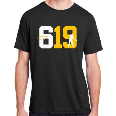 San Diego 619 Brown White Gold Classic Baseball Adult ChromaSoft Performance T-Shirt