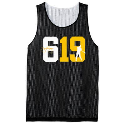 San Diego 619 Brown White Gold Classic Baseball Mesh Reversible Basketball Jersey Tank