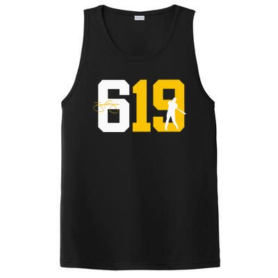 San Diego 619 Brown White Gold Classic Baseball PosiCharge Competitor Tank