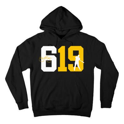 San Diego 619 Brown White Gold Classic Baseball Tall Hoodie