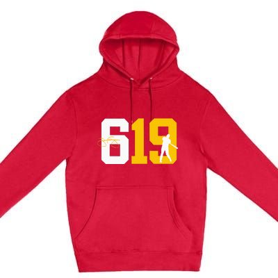 San Diego 619 Brown White Gold Classic Baseball Premium Pullover Hoodie