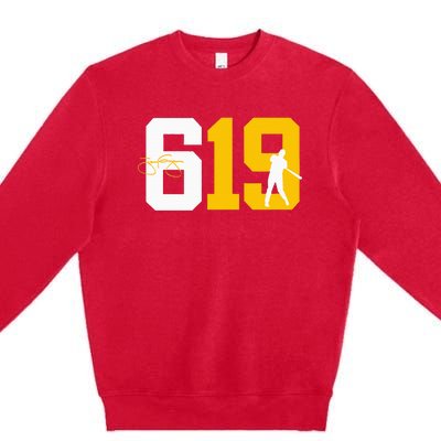 San Diego 619 Brown White Gold Classic Baseball Premium Crewneck Sweatshirt